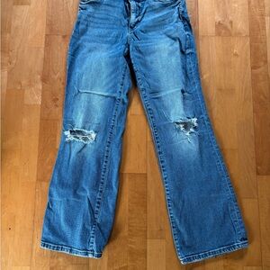 Kut from the Kloth Blue Distressed Flare Jeans